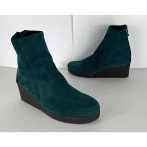 Arche Abelem Green Suede Women's Wedge Ankle Boots EU 37 US 7